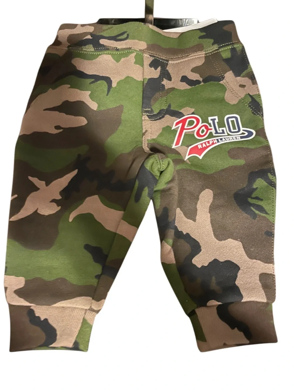 Ralph Lauren Kids Two-Tone Hoodie & Camo Joggers - Navy, Gray & Green Camo 6MO